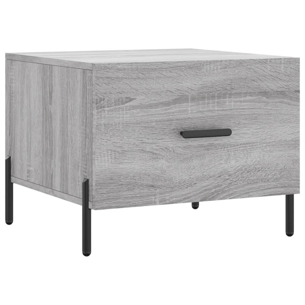 VidaXL Salontafel 50x50x40 cm bewerkt hout grijs sonoma eiken