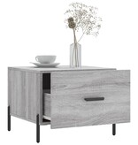 VidaXL Salontafel 50x50x40 cm bewerkt hout grijs sonoma eiken