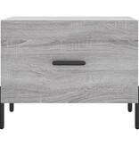 VidaXL Salontafel 50x50x40 cm bewerkt hout grijs sonoma eiken