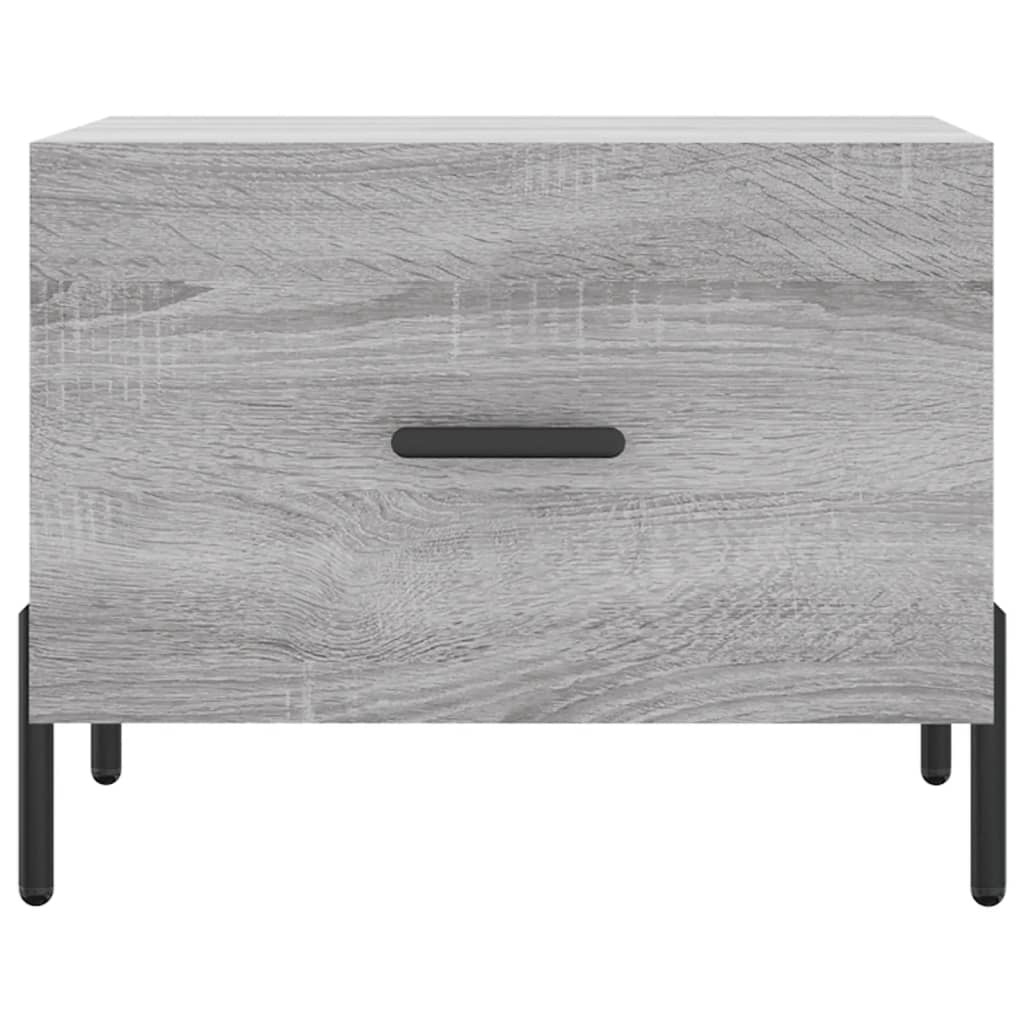 VidaXL Salontafel 50x50x40 cm bewerkt hout grijs sonoma eiken
