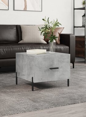 VidaXL Salontafel 50x50x40 cm bewerkt hout betongrijs