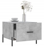 VidaXL Salontafel 50x50x40 cm bewerkt hout betongrijs