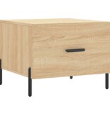 VidaXL Salontafel 50x50x35 cm bewerkt hout sonoma eikenkleurig