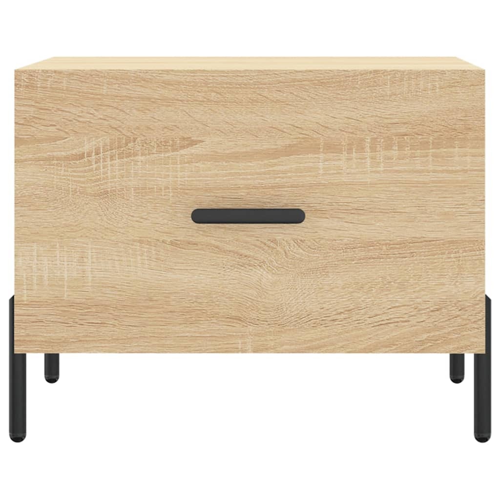 VidaXL Salontafel 50x50x35 cm bewerkt hout sonoma eikenkleurig