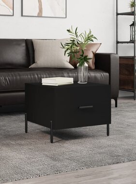 VidaXL Salontafel 50x50x40 cm bewerkt hout zwart