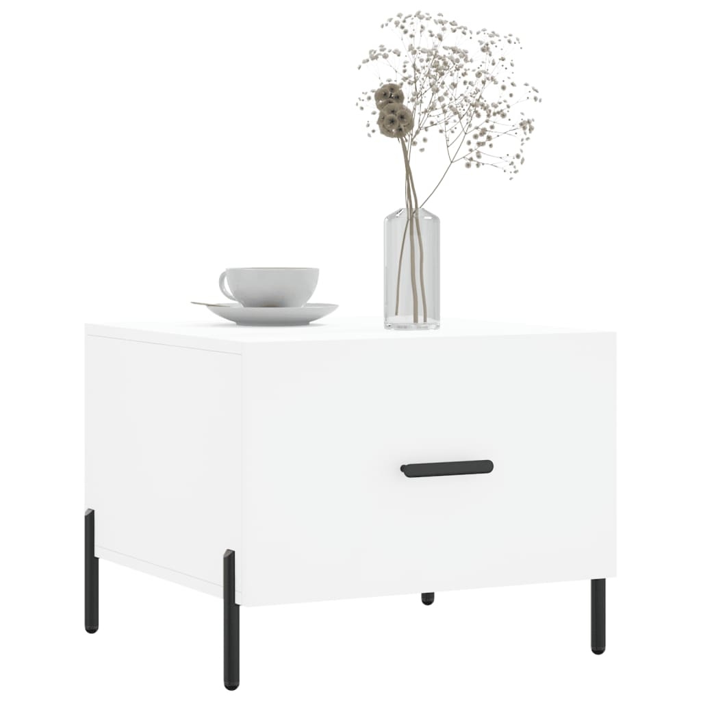 VidaXL Salontafel 50x50x40 cm bewerkt hout wit