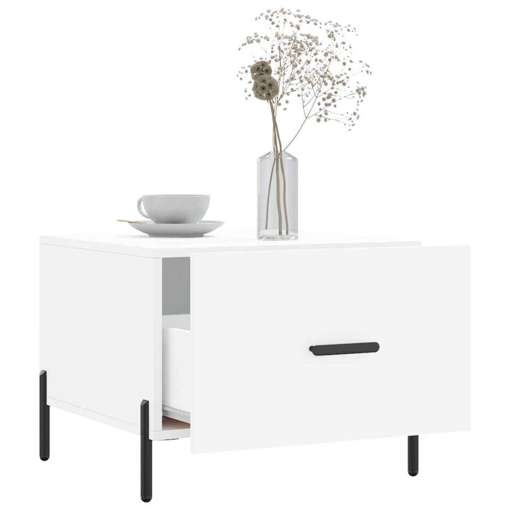 VidaXL Salontafel 50x50x40 cm bewerkt hout wit