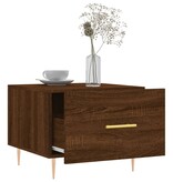 VidaXL Salontafel 50x50x40 cm bewerkt hout bruineikenkleurig