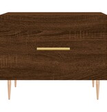 VidaXL Salontafel 50x50x40 cm bewerkt hout bruineikenkleurig