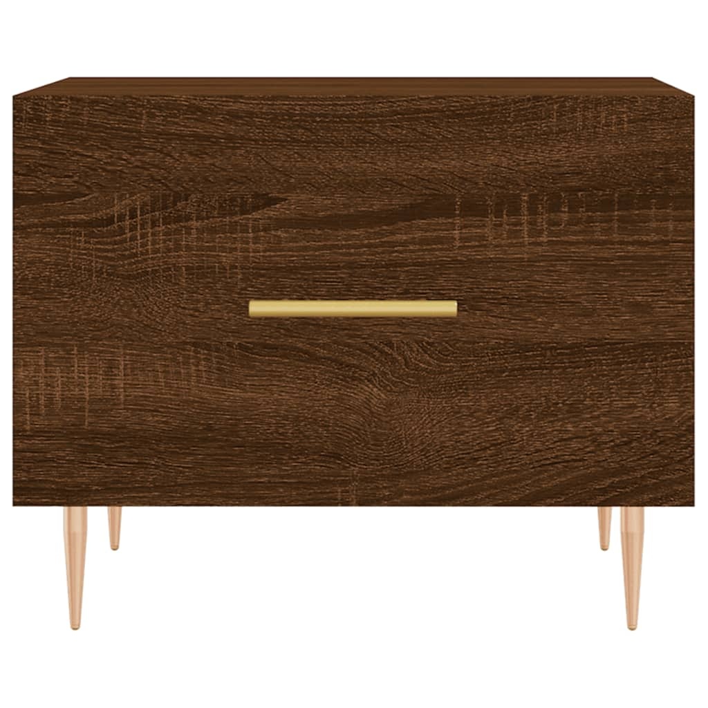 VidaXL Salontafel 50x50x40 cm bewerkt hout bruineikenkleurig