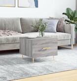 VidaXL Salontafel 50x50x40 cm bewerkt hout grijs sonoma eiken