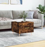 VidaXL Salontafel 50x50x40 cm bewerkt hout gerookt eikenkleurig