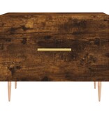 VidaXL Salontafel 50x50x40 cm bewerkt hout gerookt eikenkleurig