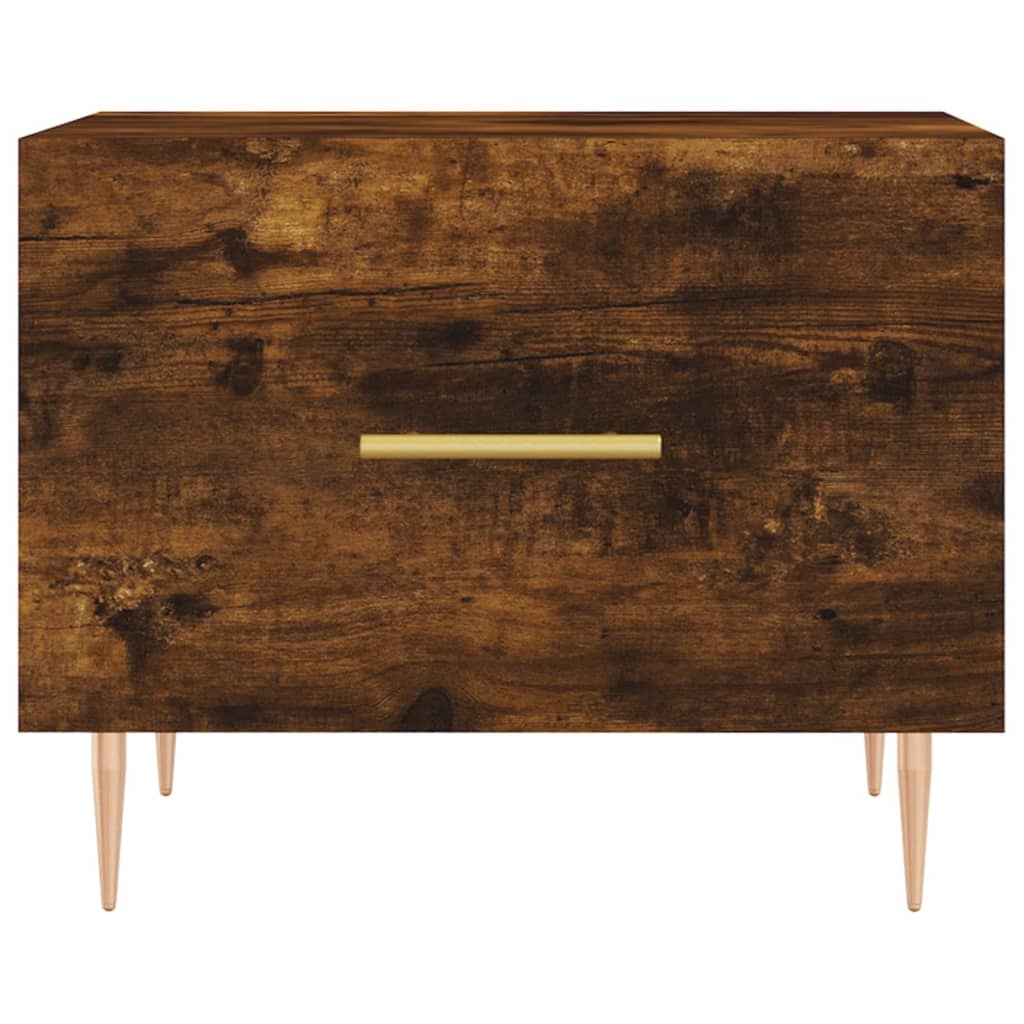 VidaXL Salontafel 50x50x40 cm bewerkt hout gerookt eikenkleurig