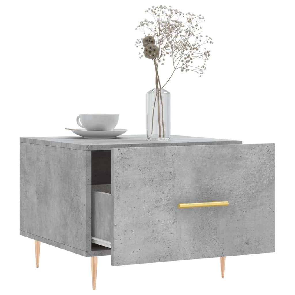 VidaXL Salontafel 50x50x40 cm bewerkt hout betongrijs
