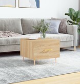 VidaXL Salontafel 50x50x35 cm bewerkt hout sonoma eikenkleurig
