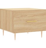 VidaXL Salontafel 50x50x35 cm bewerkt hout sonoma eikenkleurig