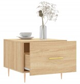 VidaXL Salontafel 50x50x35 cm bewerkt hout sonoma eikenkleurig