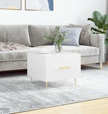 VidaXL Salontafel 50x50x40 cm bewerkt hout hoogglans wit