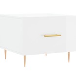 VidaXL Salontafel 50x50x40 cm bewerkt hout hoogglans wit