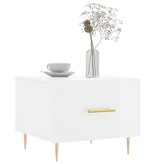 VidaXL Salontafel 50x50x40 cm bewerkt hout hoogglans wit
