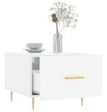 VidaXL Salontafel 50x50x40 cm bewerkt hout hoogglans wit