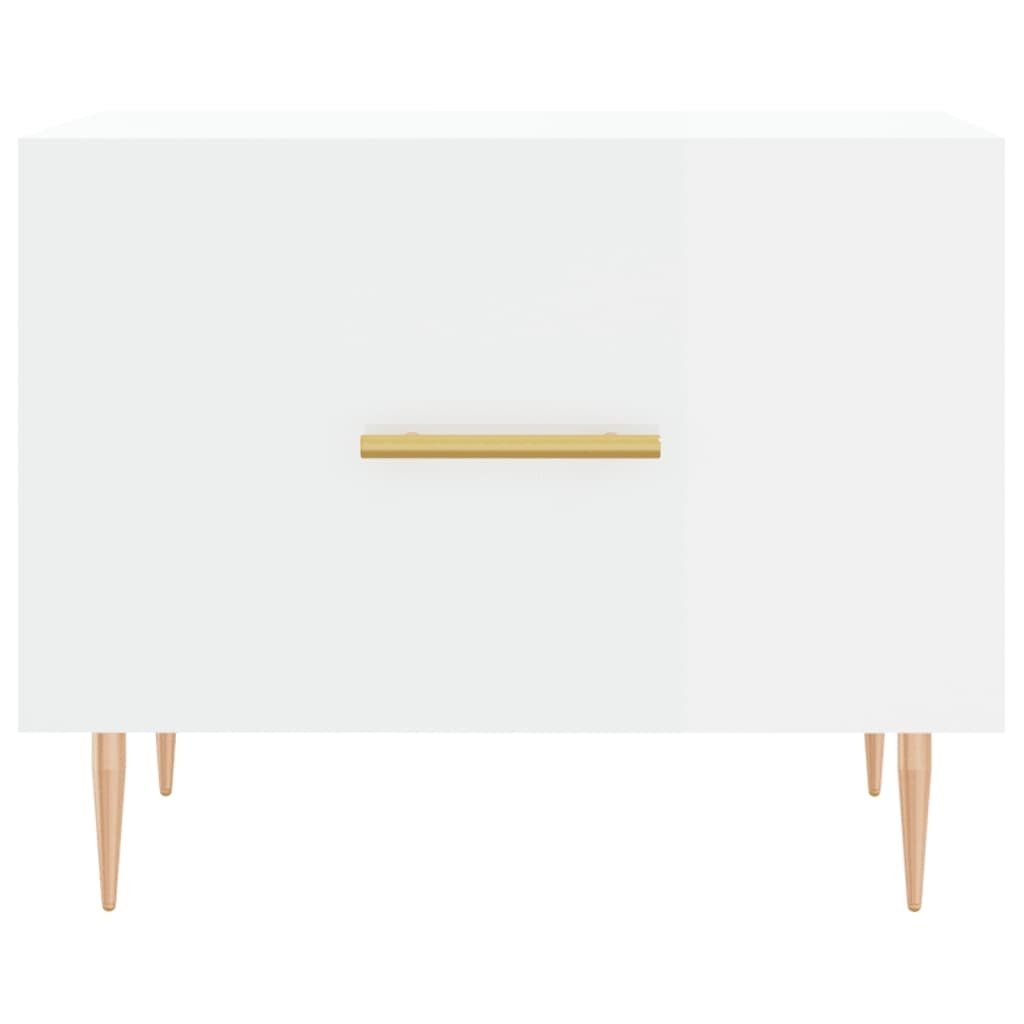 VidaXL Salontafel 50x50x40 cm bewerkt hout hoogglans wit