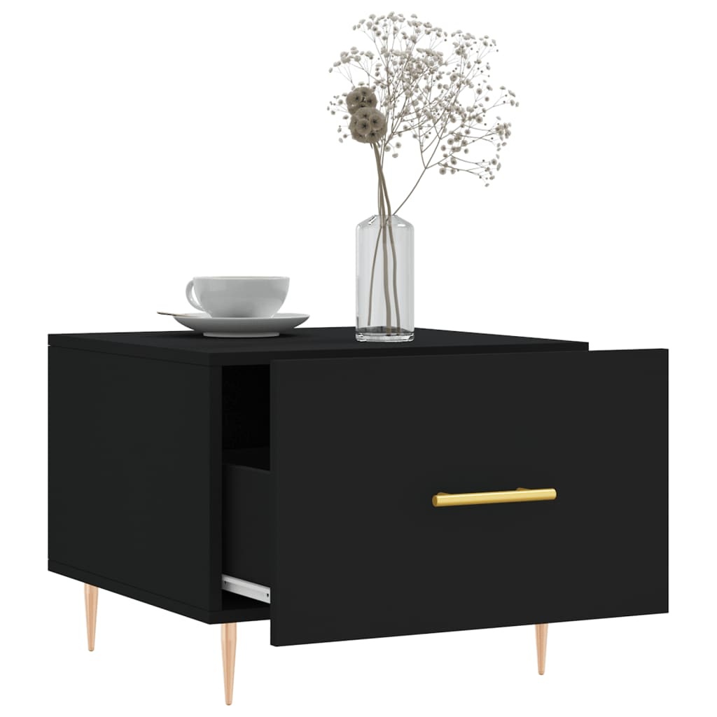 VidaXL Salontafel 50x50x40 cm bewerkt hout zwart