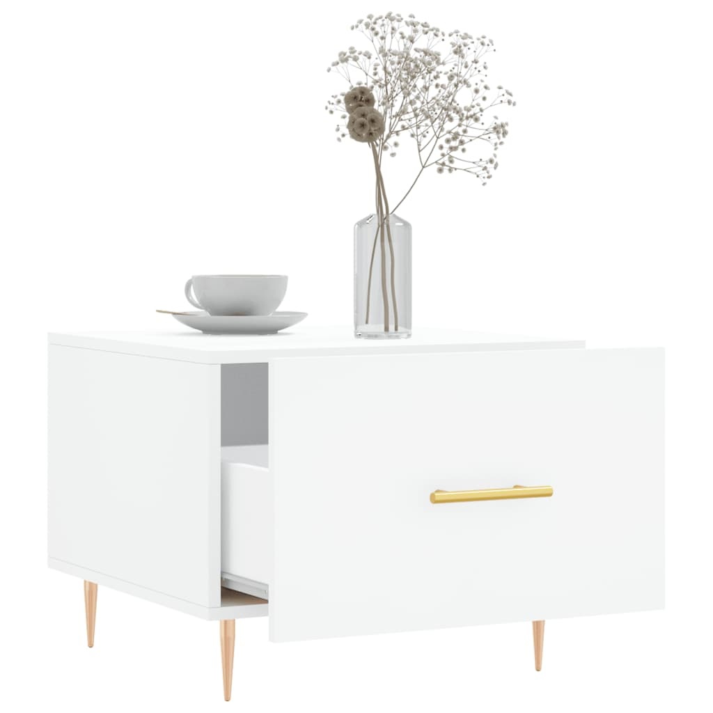 VidaXL Salontafel 50x50x40 cm bewerkt hout wit