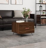 VidaXL Salontafel 50x50x40 cm bewerkt hout bruineikenkleurig