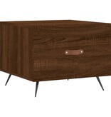 VidaXL Salontafel 50x50x40 cm bewerkt hout bruineikenkleurig