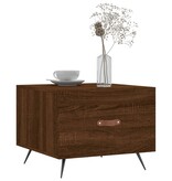 VidaXL Salontafel 50x50x40 cm bewerkt hout bruineikenkleurig