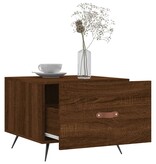 VidaXL Salontafel 50x50x40 cm bewerkt hout bruineikenkleurig