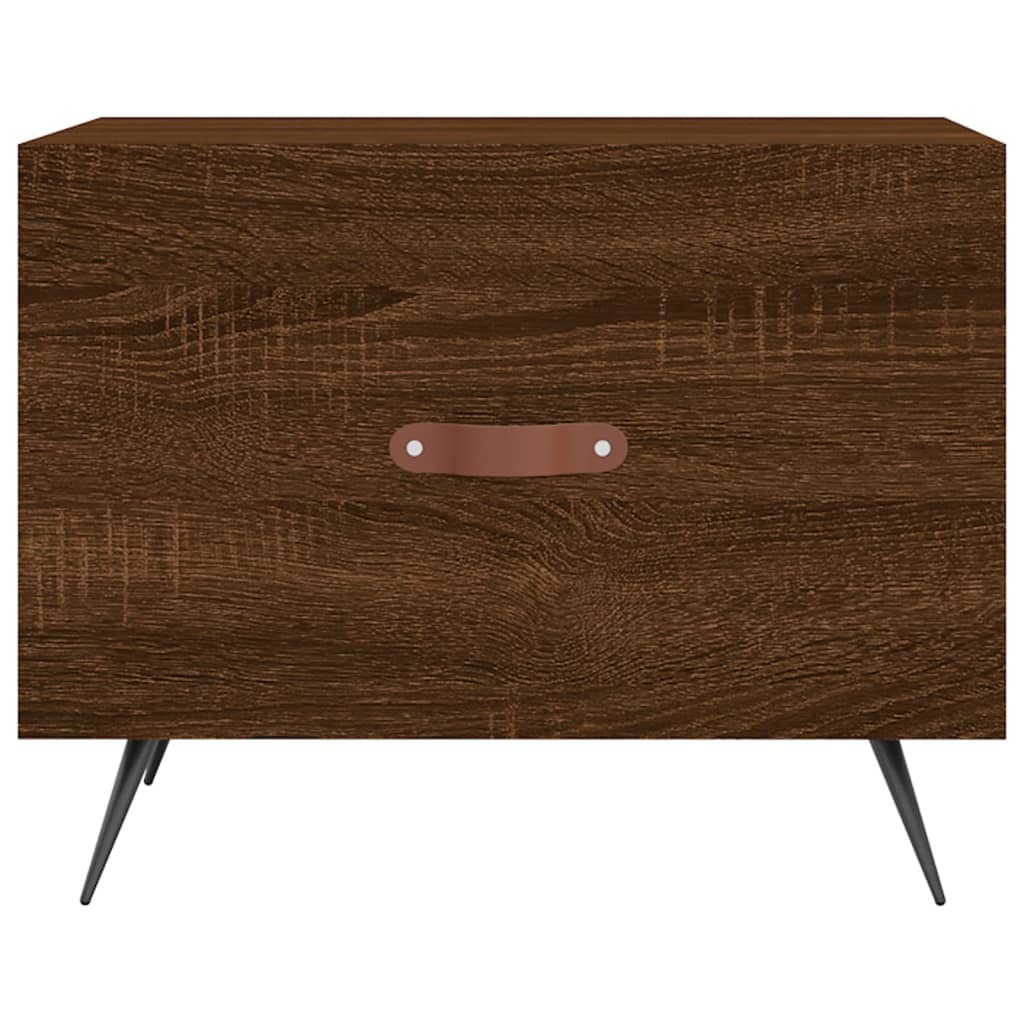 VidaXL Salontafel 50x50x40 cm bewerkt hout bruineikenkleurig
