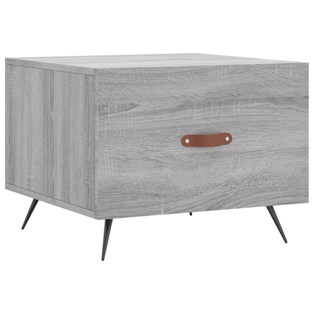 VidaXL Salontafel 50x50x40 cm bewerkt hout grijs sonoma eiken