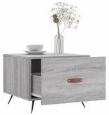 VidaXL Salontafel 50x50x40 cm bewerkt hout grijs sonoma eiken
