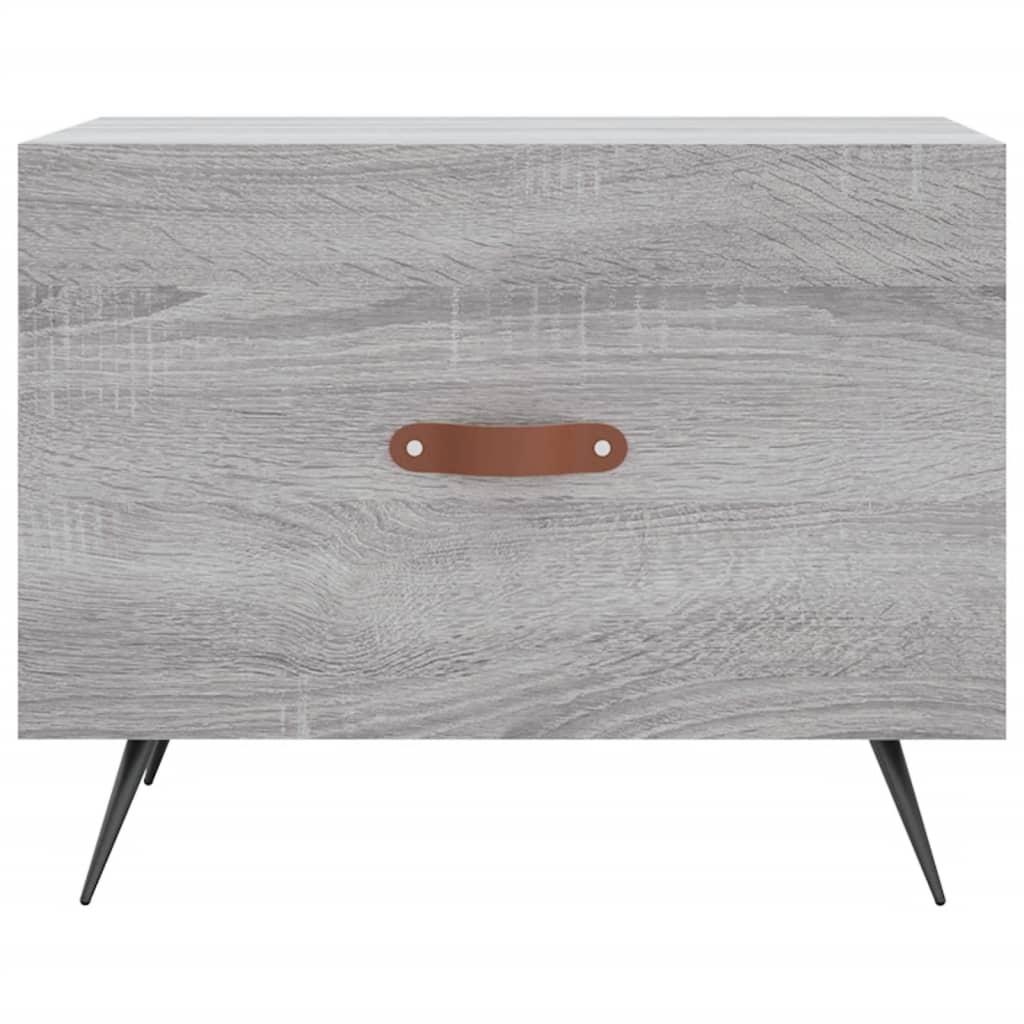 VidaXL Salontafel 50x50x40 cm bewerkt hout grijs sonoma eiken