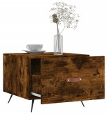 VidaXL Salontafel 50x50x40 cm bewerkt hout gerookt eikenkleurig