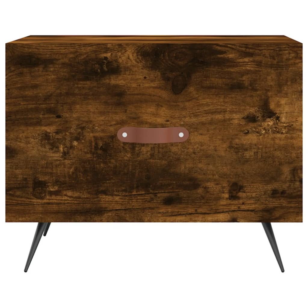 VidaXL Salontafel 50x50x40 cm bewerkt hout gerookt eikenkleurig