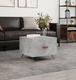VidaXL Salontafel 50x50x40 cm bewerkt hout betongrijs