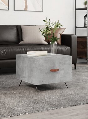 VidaXL Salontafel 50x50x40 cm bewerkt hout betongrijs