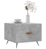 VidaXL Salontafel 50x50x40 cm bewerkt hout betongrijs