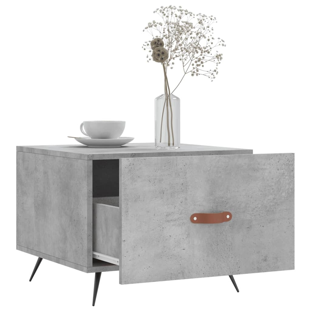 VidaXL Salontafel 50x50x40 cm bewerkt hout betongrijs