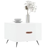 VidaXL Salontafel 50x50x40 cm bewerkt hout hoogglans wit