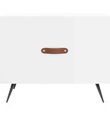 VidaXL Salontafel 50x50x40 cm bewerkt hout hoogglans wit