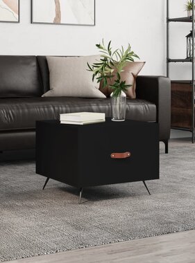 VidaXL Salontafel 50x50x40 cm bewerkt hout zwart