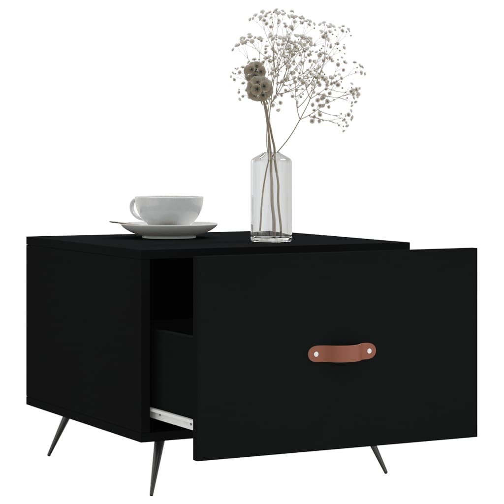 VidaXL Salontafel 50x50x40 cm bewerkt hout zwart