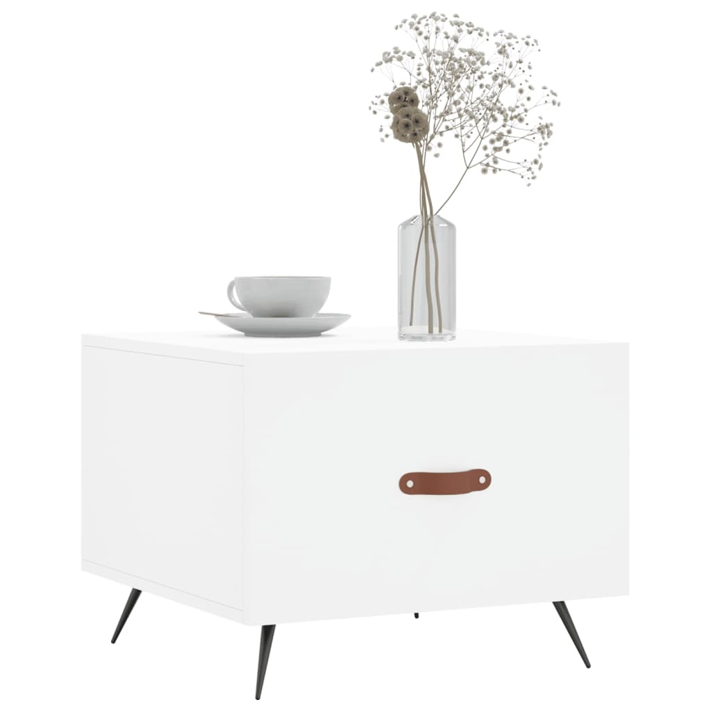 VidaXL Salontafel 50x50x40 cm bewerkt hout wit