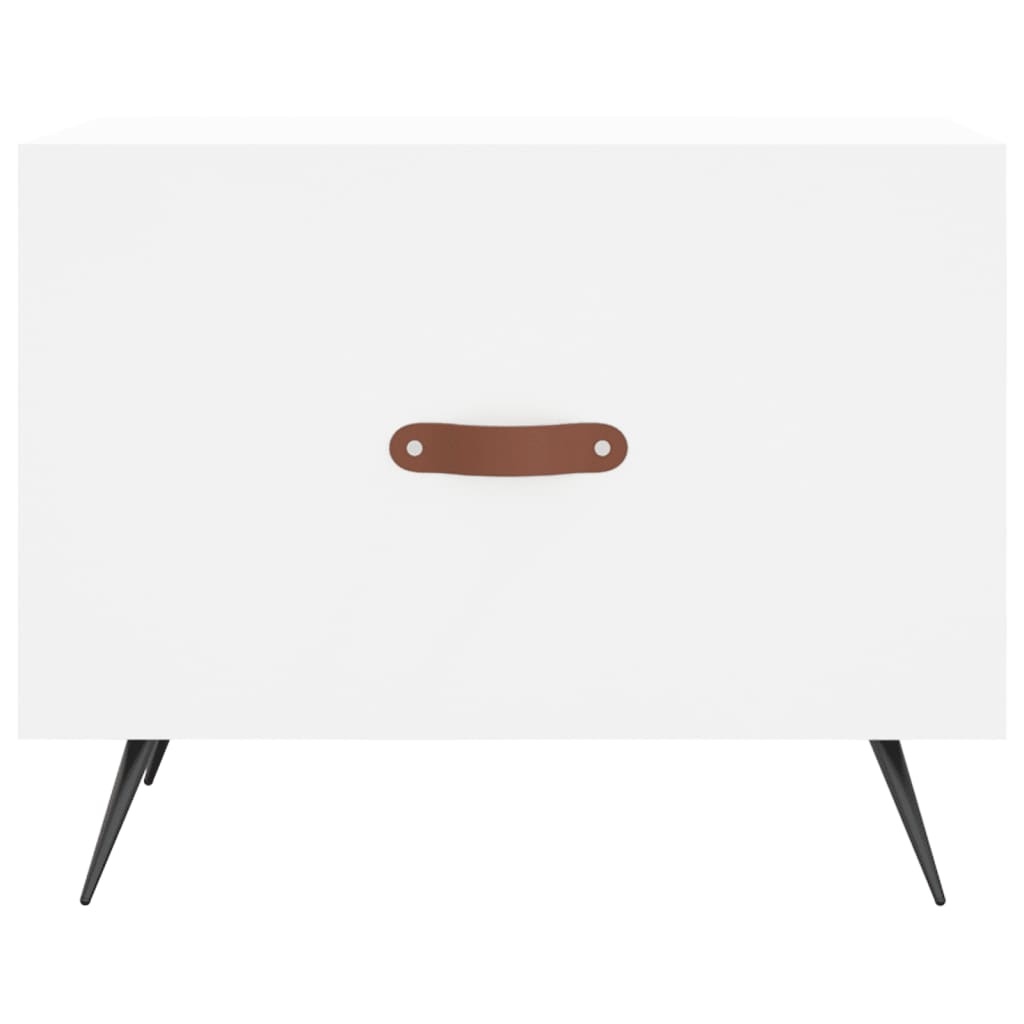 VidaXL Salontafel 50x50x40 cm bewerkt hout wit