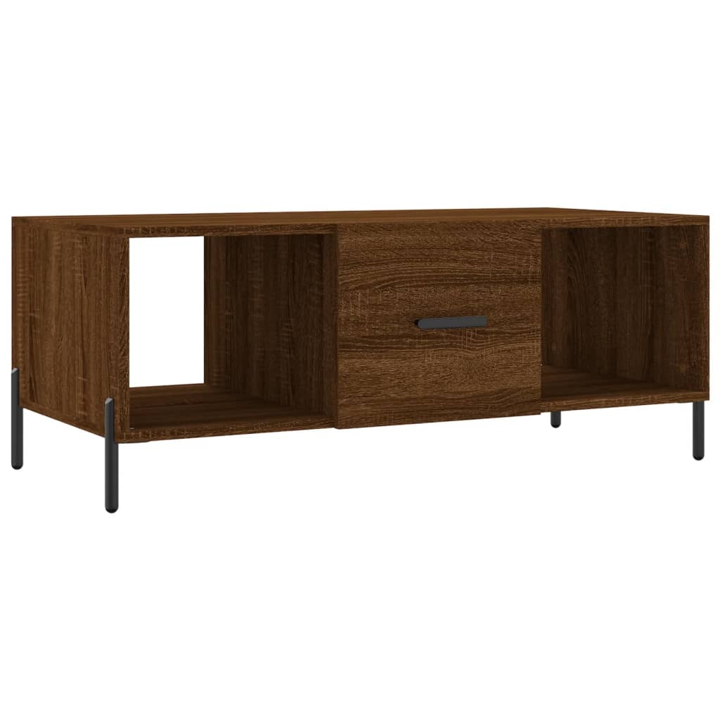 VidaXL Salontafel 102x50x40 cm bewerkt hout bruineikenkleurig